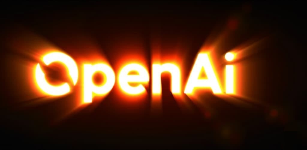 Orange glowing 'OpenAI' text on dark background, symbolizing the announced plan for an open-weight model.