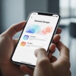 شخص يمسك هاتفًا ذكيًا ويستعرض نشرة 'Gemini Drops' الإخبارية من جوجل لمتابعة أحدث تحديثات الذكاء الاصطناعي.