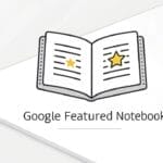 أيقونة كتاب مفتوح مع نجوم بداخله ترمز إلى دفاتر الملاحظات المميزة "Notebooks " من Google.