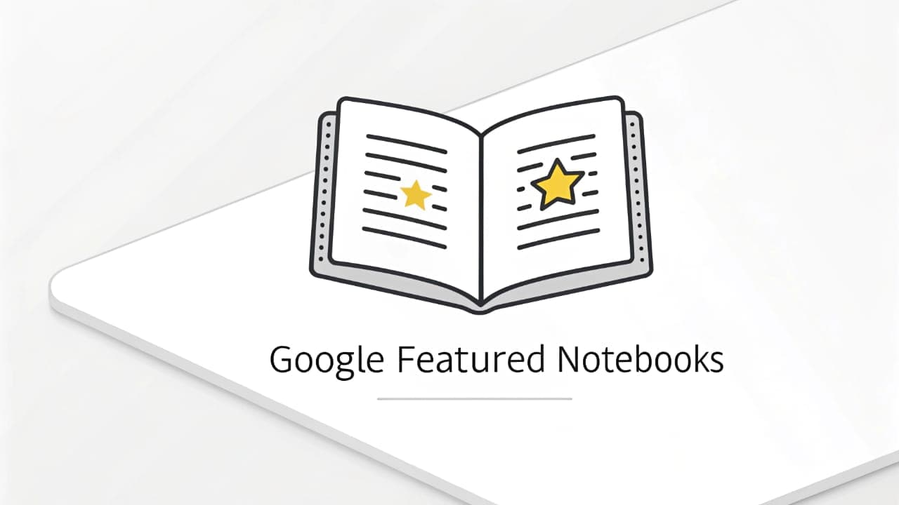 أيقونة كتاب مفتوح مع نجوم بداخله ترمز إلى دفاتر الملاحظات المميزة "Notebooks " من Google.