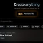 The user interface of the Mage Space platform for entering text prompts to generate AI images, showing tools like Advanced, Inspire Me, and Inpaint.